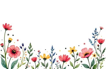 Wall Mural - Watercolor hand painted nature romantic banner frame with green eucalyptus plants, pink blossom peony flowers and butterflies on the white background for invitations and greeting cards, invitations
