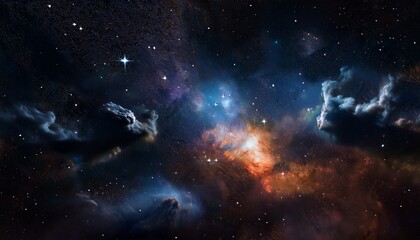 dark space nebula wallpaper a deep space scene with a dark nebula and distant stars