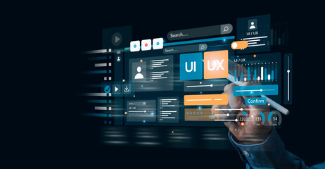ux-ui development along with web design to develop mobile and laptop app interface layout design. us