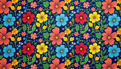Wall Mural - intricate floral pattern, repeating seamlessly , elegant, print, wallpaper