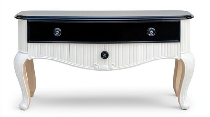Wall Mural - Striking black and white chest showcased in a realistic high-quality isolated scene against white background