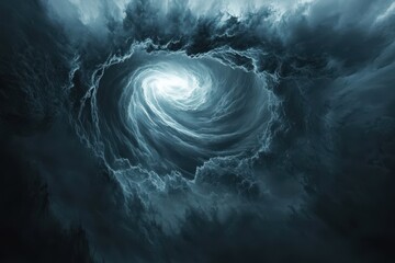 Wall Mural - a colossal storm cloud looms menacingly overhead casting an ominous shadow across the landscape phot