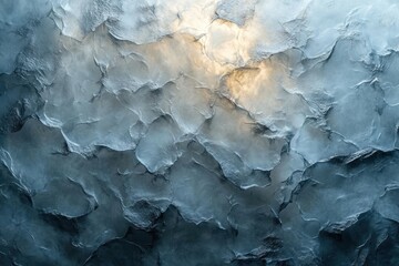 Leinwandbilder - A close-up of ice texture, showcasing unique patterns and lighting effects, emphasizing natural beauty and environmental elements.