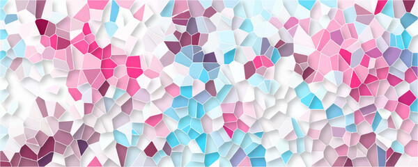 Wall Mural - abstract mixed colored geometric hexagonal hexagon mosaic cement stone textured background. colorful