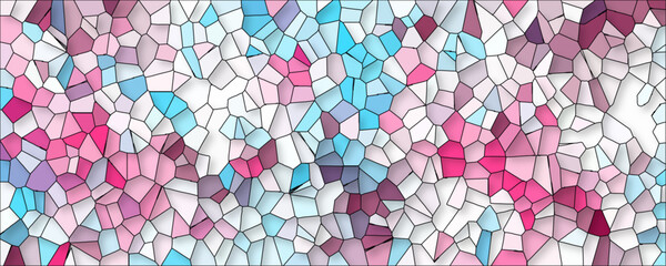 Wall Mural - quartz glass natural abstract mixed colored geometric hexagonal hexagon mosaic cement stone textured