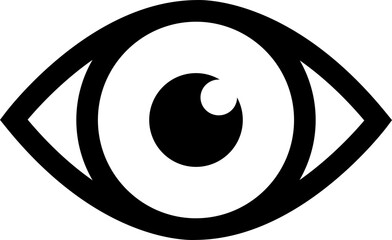 Wall Mural - eye icon in flat. eyesight symbol isolated on transparent background