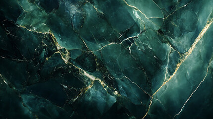 Fototapete - Green marble texture background wall, dark luxury marble surface