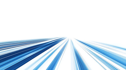 Poster - Abstract blue lines speed across a white background presentation design, featuring a simple flat illustration in a minimalist style, with a large copy space