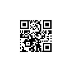 qr code icon. fake template of quick responce matrix barcode in square grid. mobile phone camera rea