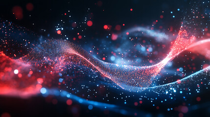 Fototapete - Blue abstract digital background data
