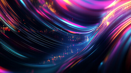 Fototapete - Dynamic abstract background representing digital technology concepts