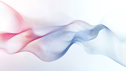 Leinwandbilder - Abstract liquid shapes forming a futuristic banner on white background white minimalist modern simple trendy technology particles lines mesh, defocused texture header poster banner landing page