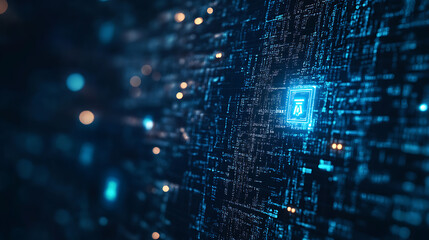 Leinwandbilder - Cyber security concept and system privacy background with empty space