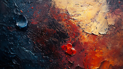 Poster - Abstract oil paint texture in warm earthy tones