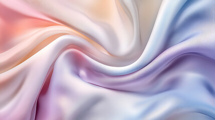 Leinwandbilder - Elegant abstract flowing satin silk fabric background, pastel colours