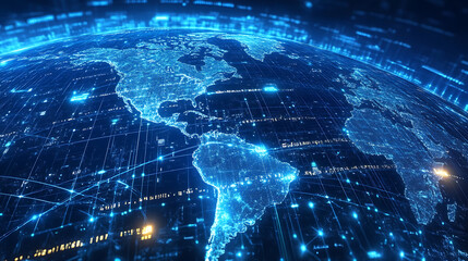 Poster - Active world trade, world market, global electronics market