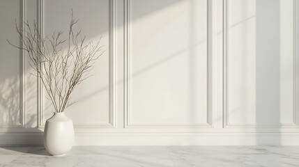Aufkleber - Bright living room interior with two empty white posters