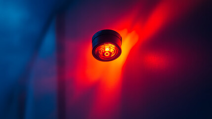 Wall Mural - fire alarm detector, strobe light