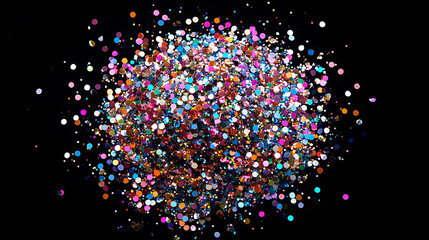 Poster - Sparkle circle glitter background illustration shiny vibrant, colorful festive, celebration glamorous sparkle circle glitter background for holiday trendy presentations y2k 80s 90s aesthetic style