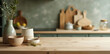 © lina - wooden bowl ceramic vase and cup on a light wooden table