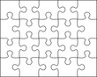 © NS Frames - 20-piece jigsaw puzzle template, transparent background, isolated PNG.