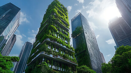 Aufkleber - Sustainble green building