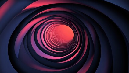 Wall Mural - abstract spiral tunnel with vibrant colors