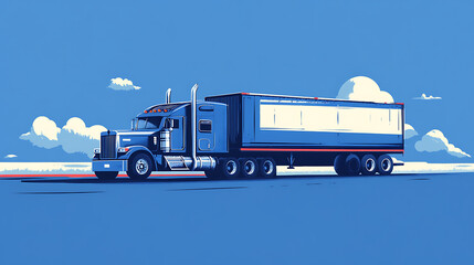 Aufkleber - Truck is transporting goods in the usa