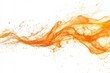 © isolatedgenerativeai - Orange liquid splash on white background