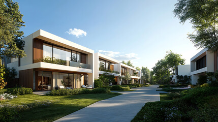 Fototapete - Modern residential development