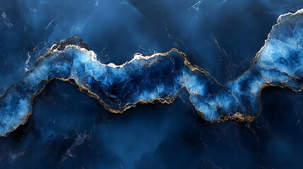 Poster - Natural blue marble texture background