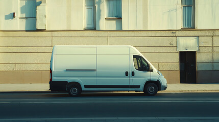 Aufkleber - White delivery van, logistics, transportation
