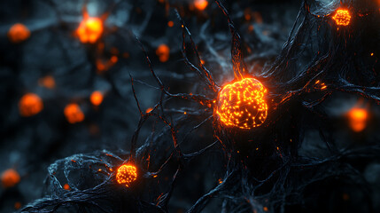Aufkleber - Neuroplasticity concept, featuring glowing brains interconnected with abstract wiring, brain's incredible ability to reorganize itself by forming new neural connections throughout life