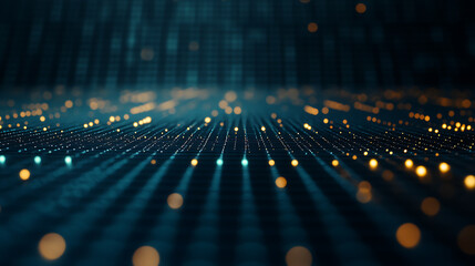 Fototapete - Background with a grid of lines and dots