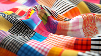 Poster - Colorful plaid print with checks