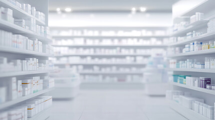 Aufkleber - Clean white blur pharmacy background