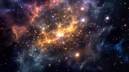 Wall Mural - journey through the mysteries of the universe: unveiling the intricate beauty of star clusters withi