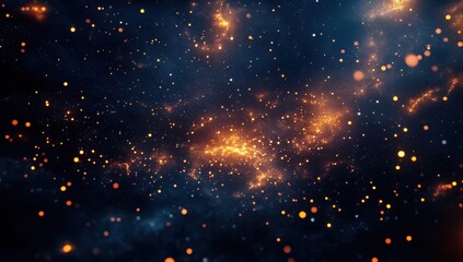 Wall Mural - cosmic nebula explosion, vibrant star cluster, fiery particles