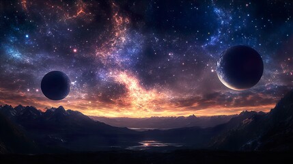 Wall Mural - explore the wonders of the cosmos with a stunning universe background for captivating visual experie