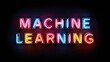 © Hunman - Machine learning colored text. Laser vintage effect.