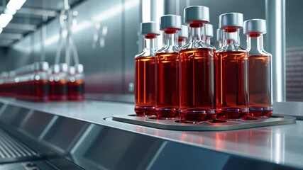 Aufkleber - This High-tech lab produces synthetic blood in vials designed for medical use and transfusions.