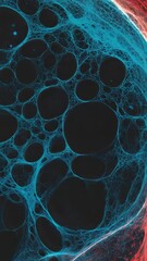 Wall Mural - A swirling blue abstract web like background animation.