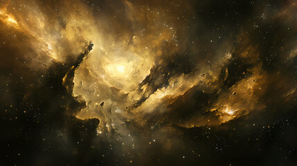 Wall Mural - mysterious cosmic abyss, an enigmatic black hole surrounded by swirling gases and distant stars, emb