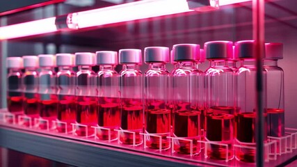 Aufkleber - This Synthetic blood vials stored safely, showcasing progress in nanomedicine.