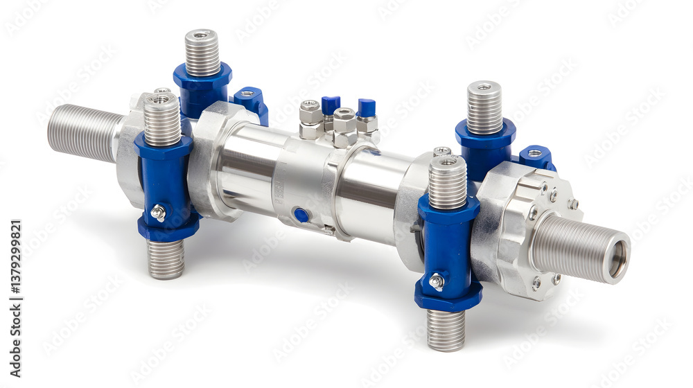 Isolated image of a backflow preventer valve used in water supply and ...