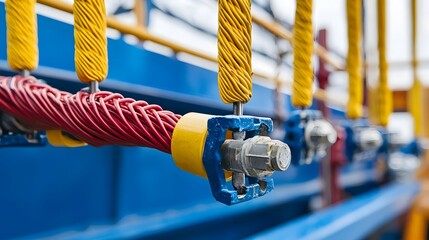 Poster - Close up view of electrical cables splicing connectors and insulation materials used for maintaining and repairing high voltage power infrastructure