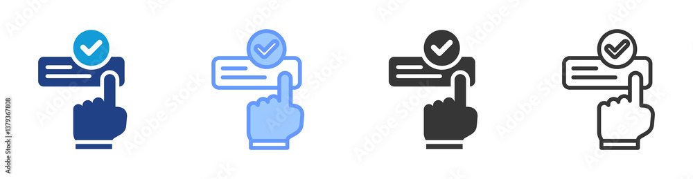Apply icon set multiple style collection Stock Vector | Adobe Stock