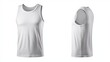 © Iris’s Dreamscapes - White sleeveless tank top on plain background - front and side view