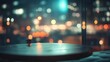 © KDG™ - Coffee Cup on Table with City Lights Bokeh Background at Night