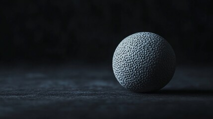 Wall Mural - textured sphere on dark background.